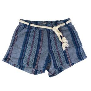 Natural Reflections Woman's Boho Beach Style Shorts With Tassel Belt Size Small‎